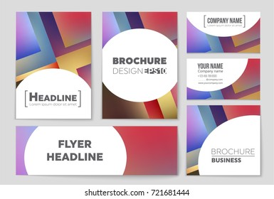 Abstract vector layout background set. For art template design, list, front page, mockup brochure theme style, banner, idea, cover, booklet, print, flyer, book, blank, card, ad, sign, sheet, a4