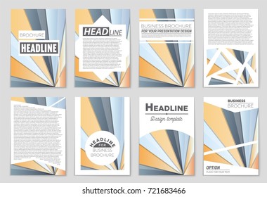 Abstract vector layout background set. For art template design, list, front page, mockup brochure theme style, banner, idea, cover, booklet, print, flyer, book, blank, card, ad, sign, sheet,, a4.
