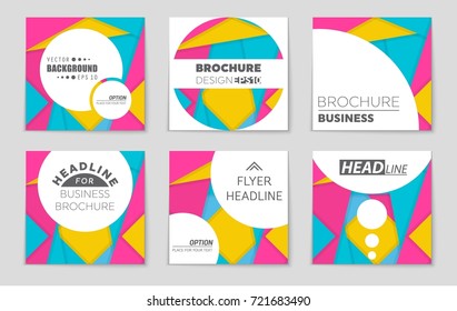 Abstract vector layout background set. For art template design, list, front page, mockup brochure theme style, banner, idea, cover, booklet, print, flyer, book, blank, card, ad, sign, sheet,, a4.