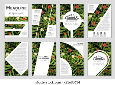 Abstract vector layout background set. For art template design, list, front page, mockup brochure theme style, banner, idea, cover, booklet, print, flyer, book, blank, card, ad, sign, sheet, a4