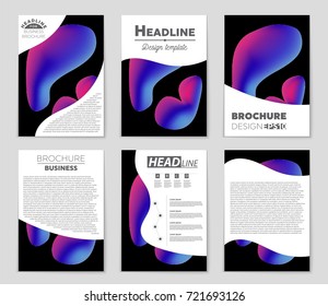 Abstract vector layout background set. For art template design, list, front page, mockup brochure theme style, banner, idea, cover, booklet, print, flyer, book, blank, card, ad, sign, sheet, a4