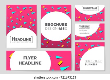 Abstract vector layout background set. For art template design, list, front page, mockup brochure theme style, banner, idea, cover, booklet, print, flyer, book, blank, card, ad, sign, sheet, a4