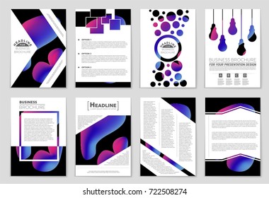 Abstract vector layout background set. For art template design, list, front page, mockup brochure theme style, banner, idea, cover, booklet, print, flyer, book, blank, card, ad, sign, sheet, a4