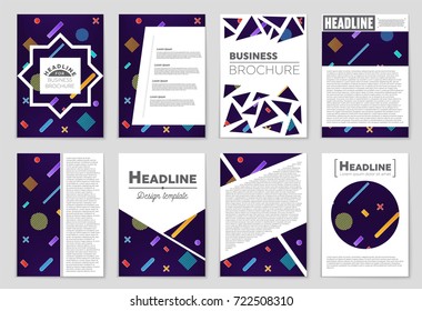Abstract vector layout background set. For art template design, list, front page, mockup brochure theme style, banner, idea, cover, booklet, print, flyer, book, blank, card, ad, sign, sheet, a4.