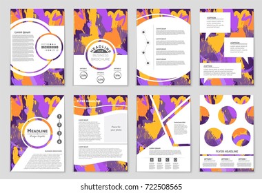 Abstract vector layout background set. For art template design, list, front page, mockup brochure theme style, banner, idea, cover, booklet, print, flyer, book, blank, card, ad, sign, sheet, a4