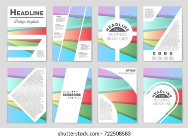 Abstract vector layout background set. For art template design, list, front page, mockup brochure theme style, banner, idea, cover, booklet, print, flyer, book, blank, card, ad, sign, sheet,, a4.