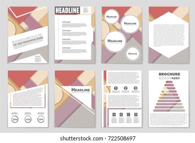 Abstract vector layout background set. For art template design, list, front page, mockup brochure theme style, banner, idea, cover, booklet, print, flyer, book, blank, card, ad, sign, sheet,, a4.