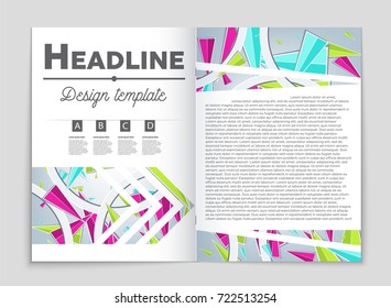 Abstract vector layout background set. For art template design, list, front page, mockup brochure theme style, banner, idea, cover, booklet, print, flyer, book, blank, card, ad, sign, sheet, a4.