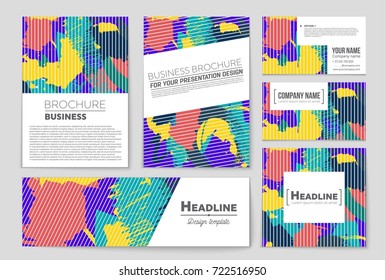 Abstract vector layout background set. For art template design, list, front page, mockup brochure theme style, banner, idea, cover, booklet, print, flyer, book, blank, card, ad, sign, sheet, a4