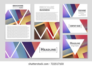 Abstract vector layout background set. For art template design, list, front page, mockup brochure theme style, banner, idea, cover, booklet, print, flyer, book, blank, card, ad, sign, sheet, a4