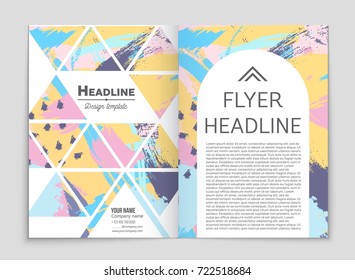 Abstract vector layout background set. For art template design, list, front page, mockup brochure theme style, banner, idea, cover, booklet, print, flyer, book, blank, card, ad, sign, sheet, a4