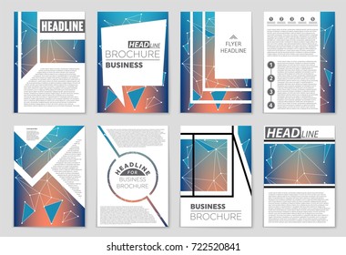 Abstract vector layout background set. For art template design, list, front page, mockup brochure theme style, banner, idea, cover, booklet, print, flyer, book, blank, card, ad, sign, sheet, a4.