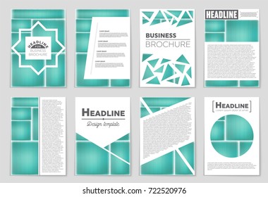 Abstract vector layout background set. For art template design, list, front page, mockup brochure theme style, banner, idea, cover, booklet, print, flyer, book, blank, card, ad, sign, sheet, a4