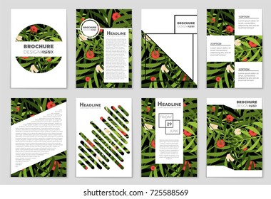 Abstract vector layout background set. For art template design, list, front page, mockup brochure theme style, banner, idea, cover, booklet, print, flyer, book, blank, card, ad, sign, sheet, a4