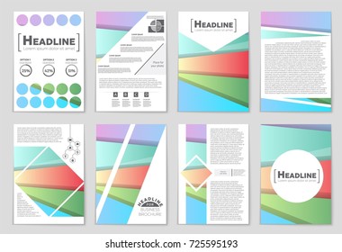 Abstract vector layout background set. For art template design, list, front page, mockup brochure theme style, banner, idea, cover, booklet, print, flyer, book, blank, card, ad, sign, sheet,, a4.