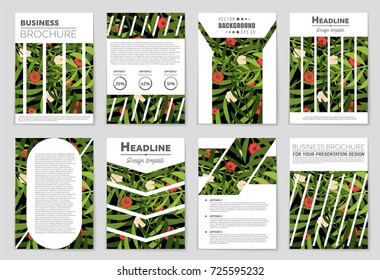 Abstract vector layout background set. For art template design, list, front page, mockup brochure theme style, banner, idea, cover, booklet, print, flyer, book, blank, card, ad, sign, sheet, a4