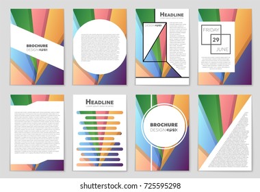 Abstract vector layout background set. For art template design, list, front page, mockup brochure theme style, banner, idea, cover, booklet, print, flyer, book, blank, card, ad, sign, sheet,, a4.