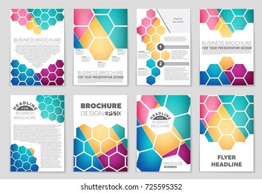 Abstract vector layout background set. For art template design, list, front page, mockup brochure theme style, banner, idea, cover, booklet, print, flyer, book, blank, card, ad, sign, sheet, a4