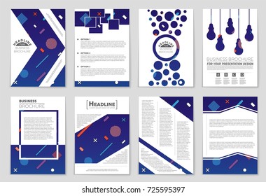 Abstract vector layout background set. For art template design, list, front page, mockup brochure theme style, banner, idea, cover, booklet, print, flyer, book, blank, card, ad, sign, sheet, a4.