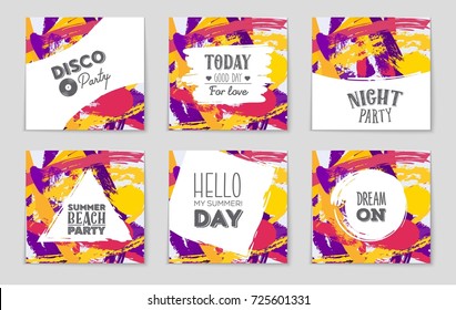 Abstract vector layout background set. For art template design, list, front page, mockup brochure theme style, banner, idea, cover, booklet, print, flyer, book, blank, card, ad, sign, sheet, a4