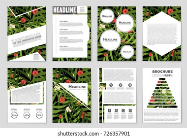 Abstract vector layout background set. For art template design, list, front page, mockup brochure theme style, banner, idea, cover, booklet, print, flyer, book, blank, card, ad, sign, sheet, a4