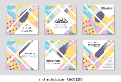 Abstract vector layout background set. For art template design, list, front page, mockup brochure theme style, banner, idea, cover, booklet, print, flyer, book, blank, card, ad, sign, sheet, a4