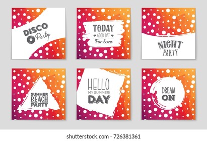 Abstract vector layout background set. For art template design, list, front page, mockup brochure theme style, banner, idea, cover, booklet, print, flyer, book, blank, card, ad, sign, sheet, a4