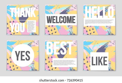 Abstract vector layout background set. For art template design, list, front page, mockup brochure theme style, banner, idea, cover, booklet, print, flyer, book, blank, card, ad, sign, sheet, a4