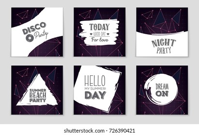 Abstract vector layout background set. For art template design, list, front page, mockup brochure theme style, banner, idea, cover, booklet, print, flyer, book, blank, card, ad, sign, sheet, a4.