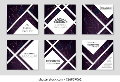 Abstract vector layout background set. For art template design, list, front page, mockup brochure theme style, banner, idea, cover, booklet, print, flyer, book, blank, card, ad, sign, sheet, a4.