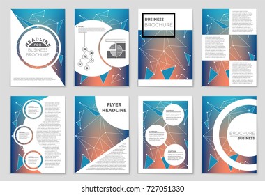 Abstract vector layout background set. For art template design, list, front page, mockup brochure theme style, banner, idea, cover, booklet, print, flyer, book, blank, card, ad, sign, sheet, a4.