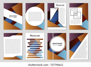 Abstract vector layout background set. For art template design, list, front page, mockup brochure theme style, banner, idea, cover, booklet, print, flyer, book, blank, card, ad, sign, sheet,, a4.