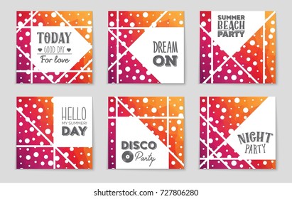 Abstract vector layout background set. For art template design, list, front page, mockup brochure theme style, banner, idea, cover, booklet, print, flyer, book, blank, card, ad, sign, sheet, a4