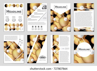 Abstract vector layout background set. For art template design, list, front page, mockup brochure theme style, banner, idea, cover, booklet, print, flyer, book, blank, card, ad, sign, sheet, a4.