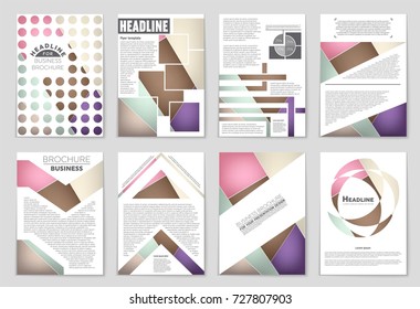 Abstract vector layout background set. For art template design, list, front page, mockup brochure theme style, banner, idea, cover, booklet, print, flyer, book, blank, card, ad, sign, sheet, a4