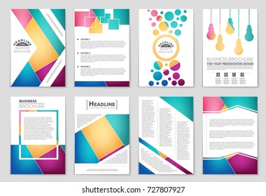 Abstract vector layout background set. For art template design, list, front page, mockup brochure theme style, banner, idea, cover, booklet, print, flyer, book, blank, card, ad, sign, sheet, a4