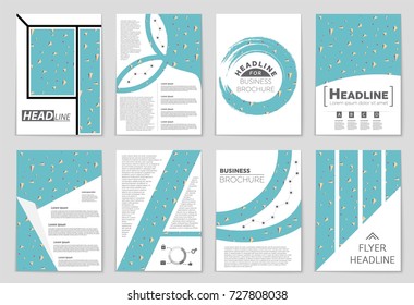 Abstract vector layout background set. For art template design, list, front page, mockup brochure theme style, banner, idea, cover, booklet, print, flyer, book, blank, card, ad, sign, sheet, a4
