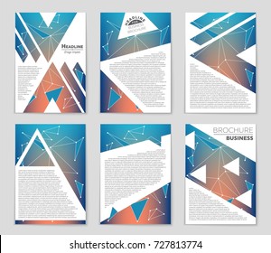 Abstract vector layout background set. For art template design, list, front page, mockup brochure theme style, banner, idea, cover, booklet, print, flyer, book, blank, card, ad, sign, sheet, a4.