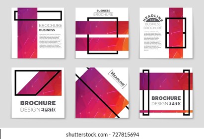 Abstract vector layout background set. For art template design, list, front page, mockup brochure theme style, banner, idea, cover, booklet, print, flyer, book, blank, card, ad, sign, sheet, a4
