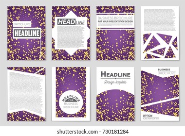Abstract vector layout background set. For art template design, list, front page, mockup brochure theme style, banner, idea, cover, booklet, print, flyer, book, blank, card, ad, sign, sheet, a4.