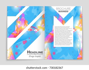 Abstract vector layout background set. For art template design, list, front page, mockup brochure theme style, banner, idea, cover, booklet, print, flyer, book, blank, card, ad, sign, sheet, a4
