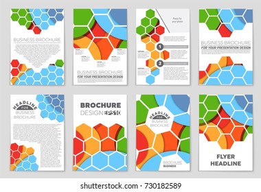 Abstract vector layout background set. For art template design, list, front page, mockup brochure theme style, banner, idea, cover, booklet, print, flyer, book, blank, card, ad, sign, sheet,, a4.
