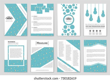 Abstract vector layout background set. For art template design, list, front page, mockup brochure theme style, banner, idea, cover, booklet, print, flyer, book, blank, card, ad, sign, sheet, a4