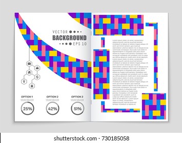 Abstract vector layout background set. For art template design, list, front page, mockup brochure theme style, banner, idea, cover, booklet, print, flyer, book, blank, card, ad, sign, sheet, a4