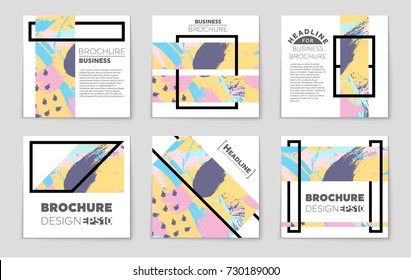 Abstract vector layout background set. For art template design, list, front page, mockup brochure theme style, banner, idea, cover, booklet, print, flyer, book, blank, card, ad, sign, sheet, a4