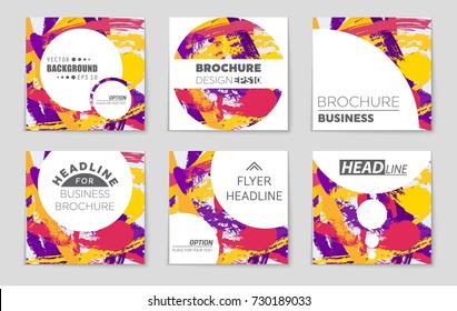 Abstract vector layout background set. For art template design, list, front page, mockup brochure theme style, banner, idea, cover, booklet, print, flyer, book, blank, card, ad, sign, sheet, a4