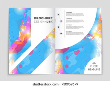 Abstract vector layout background set. For art template design, list, front page, mockup brochure theme style, banner, idea, cover, booklet, print, flyer, book, blank, card, ad, sign, sheet, a4