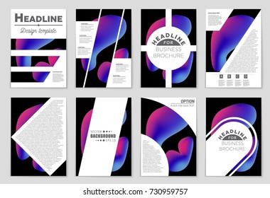 Abstract vector layout background set. For art template design, list, front page, mockup brochure theme style, banner, idea, cover, booklet, print, flyer, book, blank, card, ad, sign, sheet, a4