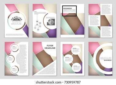 Abstract vector layout background set. For art template design, list, front page, mockup brochure theme style, banner, idea, cover, booklet, print, flyer, book, blank, card, ad, sign, sheet, a4