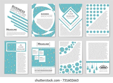 Abstract vector layout background set. For art template design, list, front page, mockup brochure theme style, banner, idea, cover, booklet, print, flyer, book, blank, card, ad, sign, sheet, a4